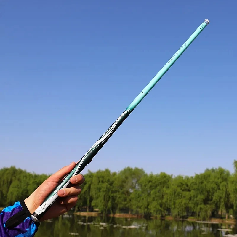 Caña de pescar dura súper ligera, 6,3 M/7,2 M/8M/9M/10M, caña larga de carpa, caña de pescar de carbono para caza, caña de pescar con mosca de pez grande - imagen 2