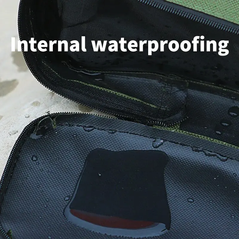 Bolsa para caña de pescar de 120cm, bolsa de almacenamiento para caña de pescar de 2/3 capas, tela Oxford Porable, funda impermeable con cremallera, caja de herramientas para aparejos de pesca - imagen 5