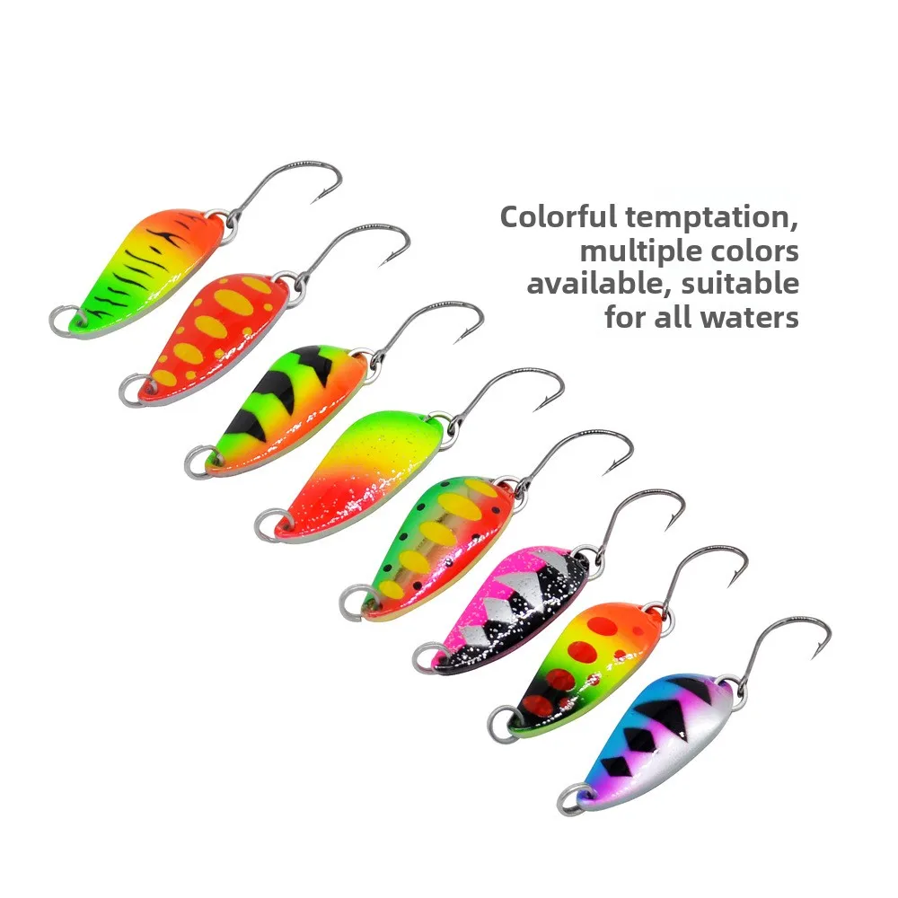 MUKUN-señuelo cuchara de pesca, cucharas curvas coloridas, 3g, señuelo Artificial de Metal para trucha, lubina, lentejuelas, cebo duro, aparejos de pesca, 1 ud. - imagen 3