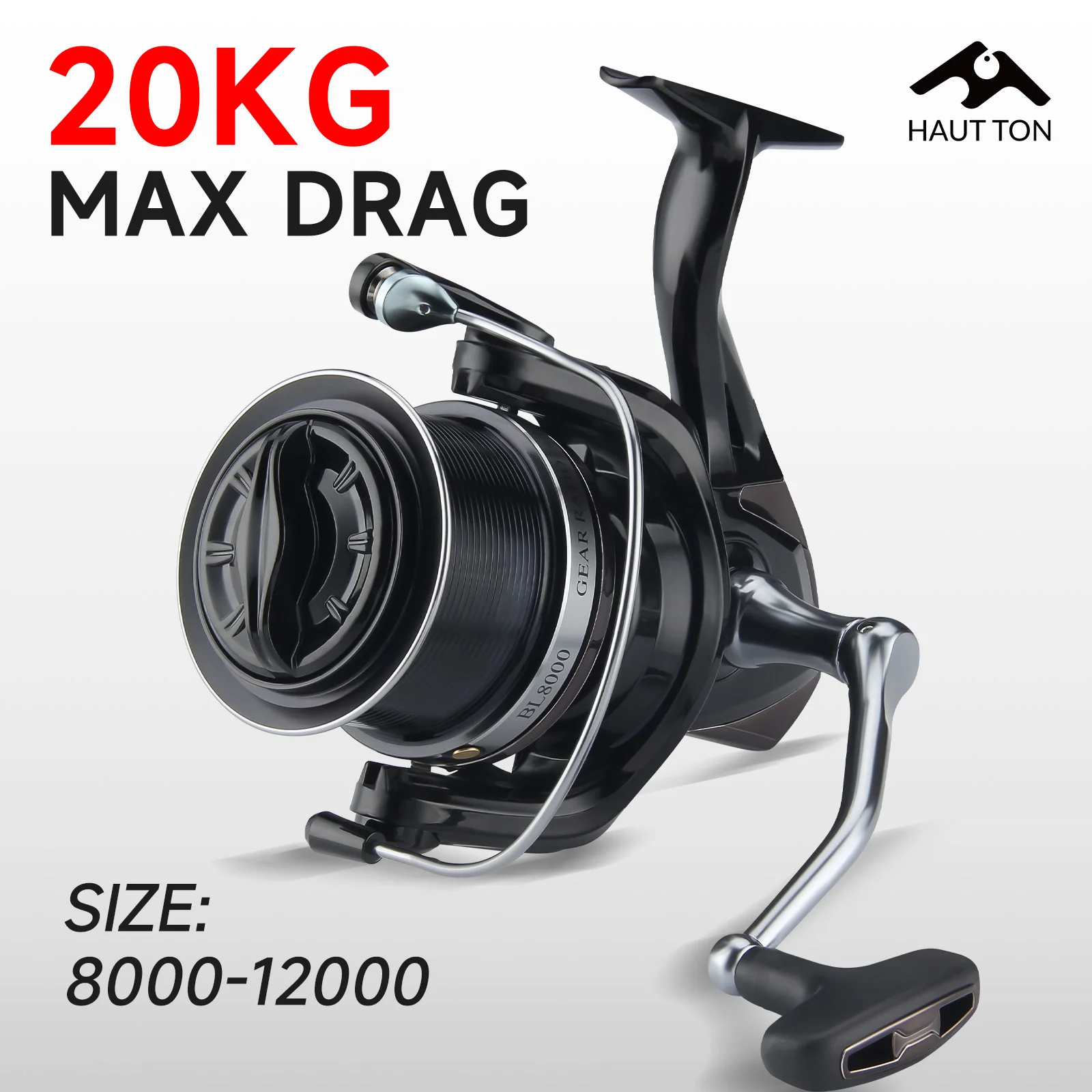 Carrete Surf HAUT TON BL8000 – 3+1 rodamientos acero inoxidable y 20kg - imagen 5