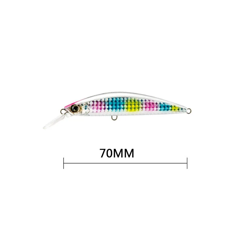 Minnow-señuelo de pesca artificial, 70mm/16g, boca deformada, cebo falso de pez mandarín, se hunde lentamente - imagen 4