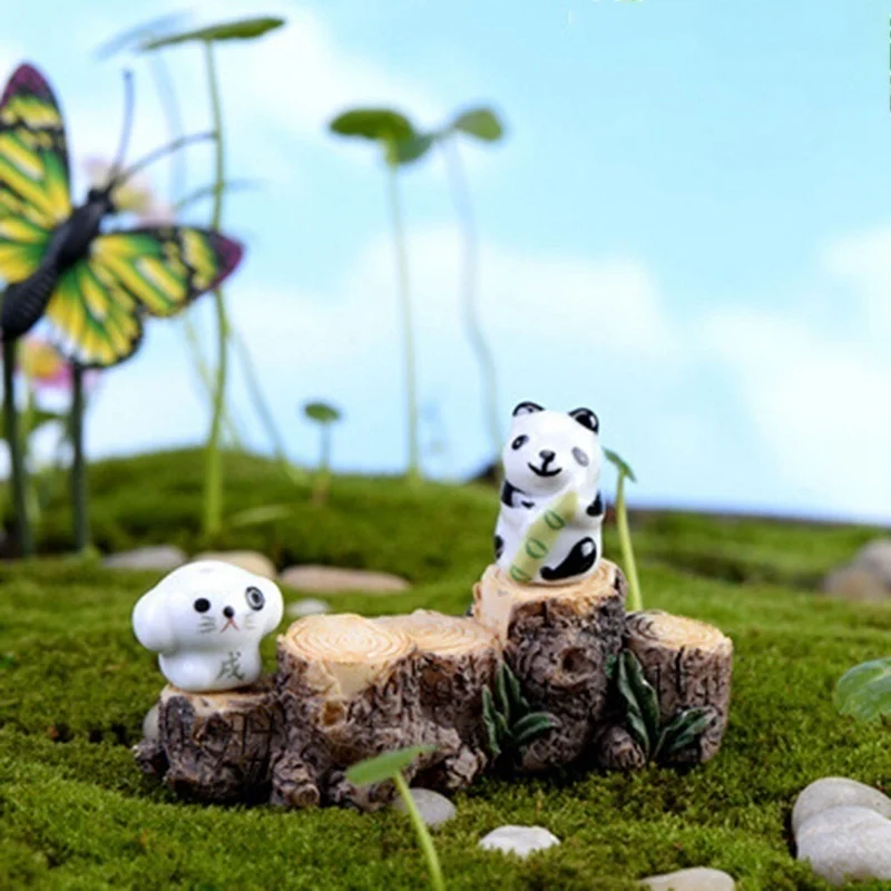 Modelo de puente de tocón de árbol, Mini miniaturas de jardín de hadas de resina, casa de muñecas DIY, terrario, suculentas, decoración de micropaisaje, 1 ud. - imagen 2