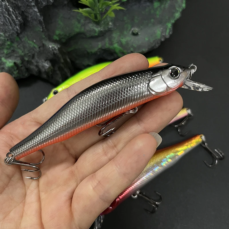 Señuelos de Pesca flotantes Minnow 11g 90mm Isca Pesca Wobbler cebo Artificial para trucha carpa Jerkbait Swimbait accesorios de Pesca - imagen 3