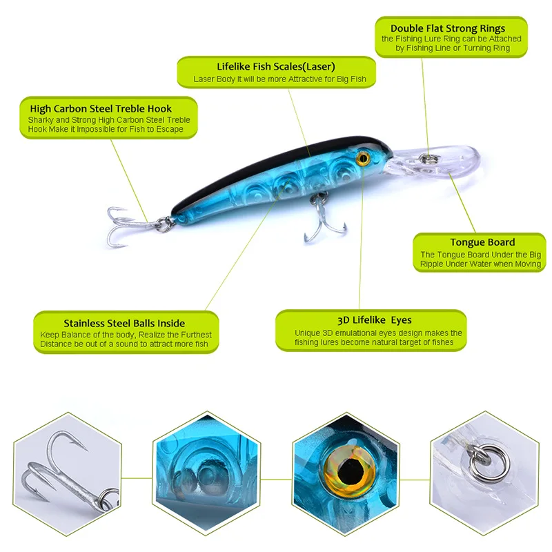 Señuelo de Pesca flotante Minnow, sistema de peso superior de agua, cebo duro, Wobbler, Jerkbait, Swimbait, 11,5 cm, 14g - imagen 5