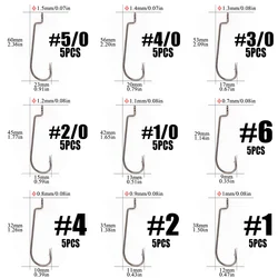 Anzuelos Super Lock ancho vinilos – Acero carbono – Tallas 6-5/0