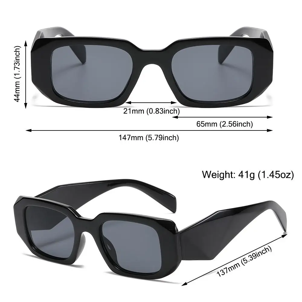 Gafas de sol Retro irregulares para hombres y mujeres, protección UV Y2K, gafas de sol rectangulares de los 90 - imagen 5