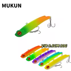 MUKUN 1 Uds nuevo señuelo VIB 9,5 cm 30g señuelo de pesca invierno hielo hundimiento Artificial Swimbait pesca Rattlin cebo Japón gancho