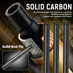 Sougayilang Caña de spinning de carbono con punta sólida para casting