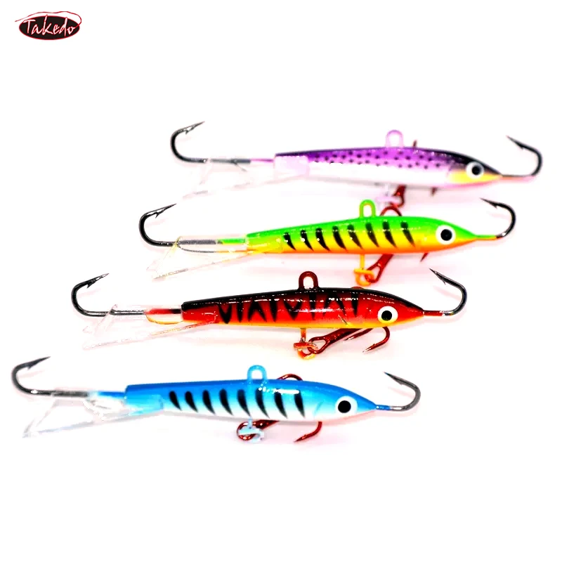 TAKEDO-señuelo de pesca SP4, anzuelo de hielo, plantilla de plomo, 18G, 84MM
