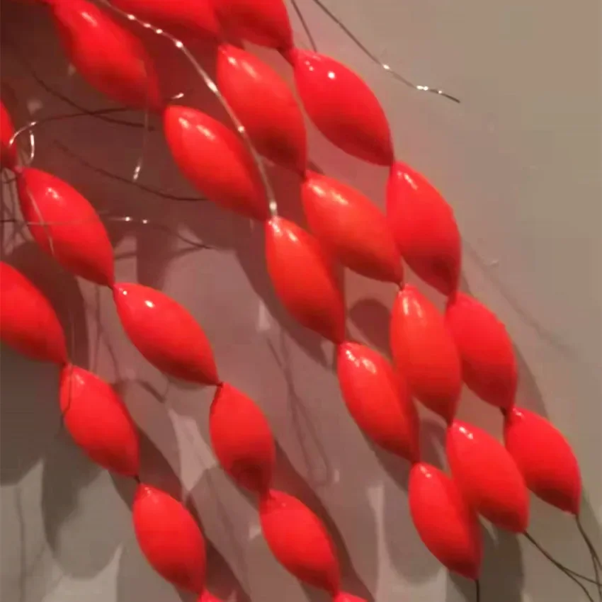 Flotador de pesca rojo, Seven Star Float Foam Space Bean Fishing Line Stopper booys Tackle Accessories, 6 en 1, 30 piezas/5 paquetes - imagen 4