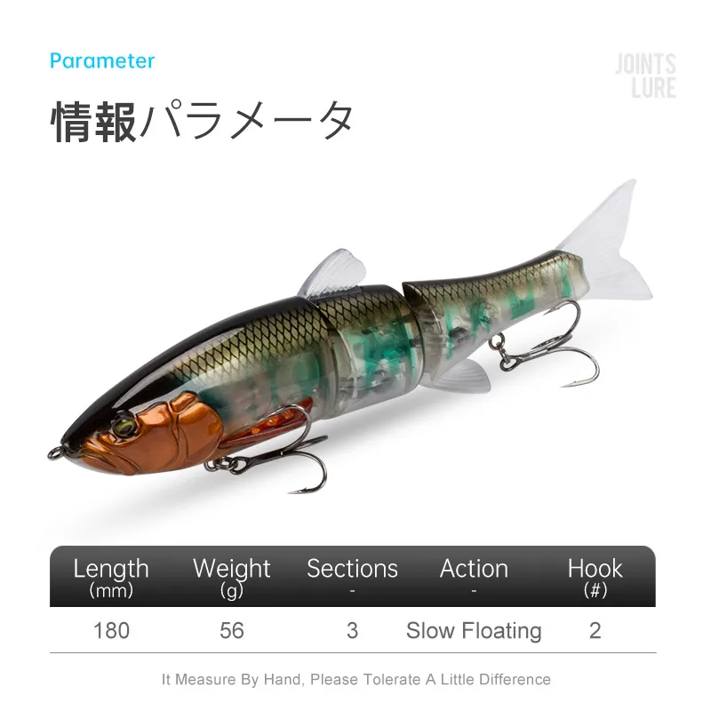 LEYDUN DOWZ SWIMMER 180SF 2oz Señuelos de pesca flotantes lentos cuerpo de Triple articulación deslizamiento Swimbaits cebos duros Wobblers para Lucio - imagen 3