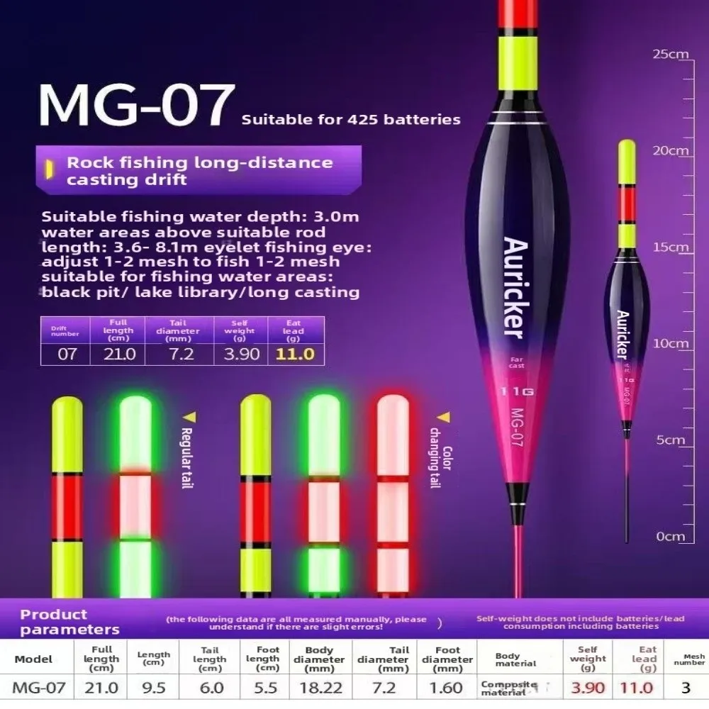 Flotador de pesca electrónico con indicador, tubo de deriva deslizante, Sensor de gravedad, flotadores de pesca en roca, morder y cambiar de Color, boya, Bobbers - imagen 4