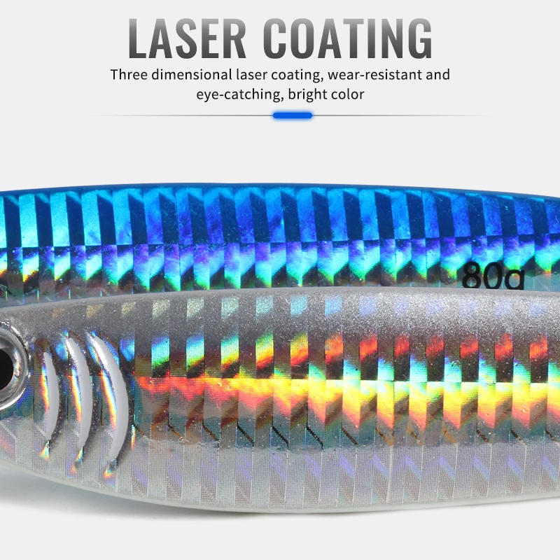 Teaser14-señuelo de pesca de 14g, 28g, 40g, 60g, 80g, señuelo de pesca de lubina Artificial de agua salada - imagen 5