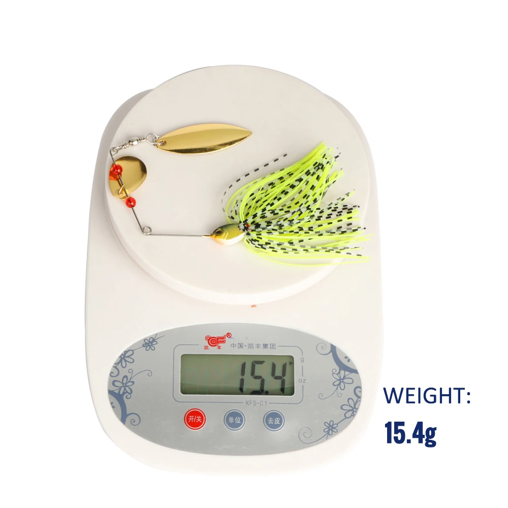 Goture-Cebo giratorio de 15,4g y 90mm con falda, Wobblers, Spinnerbait, Buzzbait, aparejos de pesca para lubina, trucha y Lucio, lote de 4 unidades - imagen 2