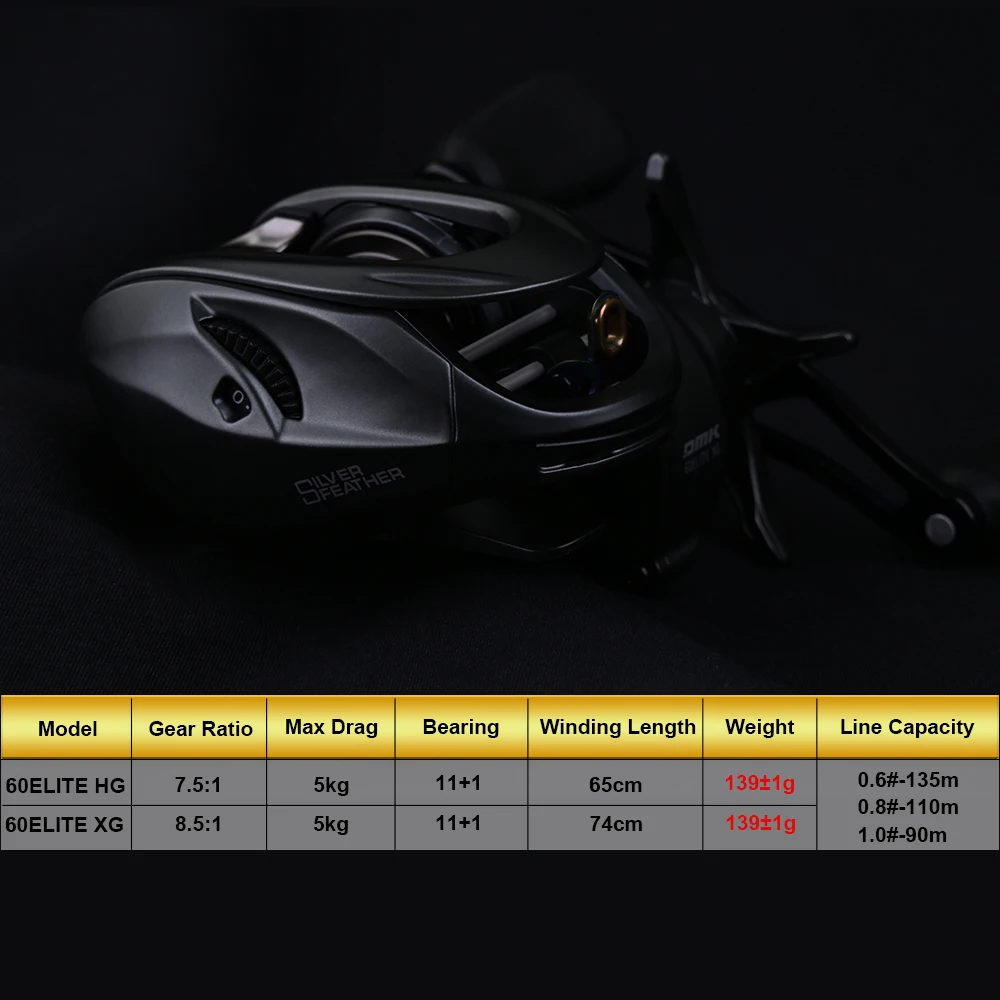 Cuerpo de aluminio PURELURE, carrete de 4g de pluma plateada, carrete ultraligero BFS FINESSE Baitcasting, bobina de pesca Baitcast para trucha Shad - imagen 3