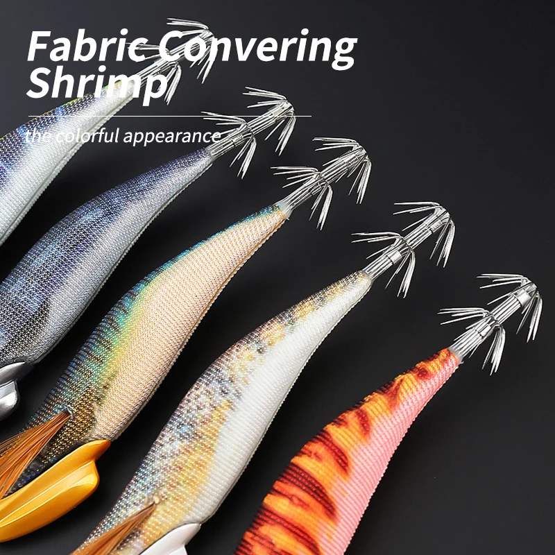 RUKE-señuelo de madera para pesca de camarones, anzuelos de calamar, 30 g/unidad, 13cm, Señuelos de Pesca luminosos, pulpo, sepia, camarones, Jigging, 1 ud. - imagen 4