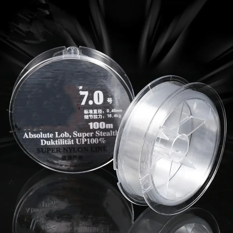 Línea de nailon de pesca, 100m, línea principal de la serie japonesa para Todas las cañas 1 #2 #3 #4 #5 #6 #7 #, líneas de monofilamento