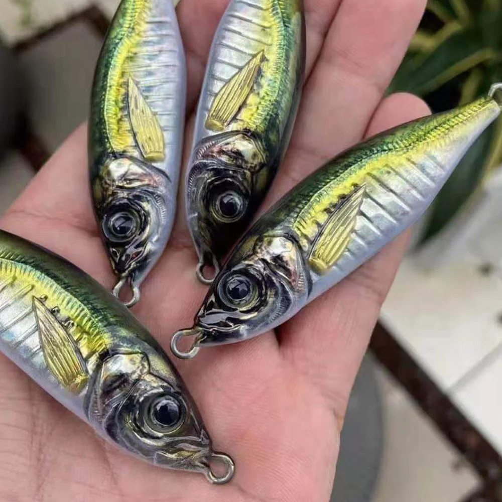Sonajero pesca plantilla de Metal 7g-80g pesas 3D lubina cebo para peces aparejos trucha Shore arrastre fundido lento Jigging señuelo plantillas señuelos de agua salada - imagen 4