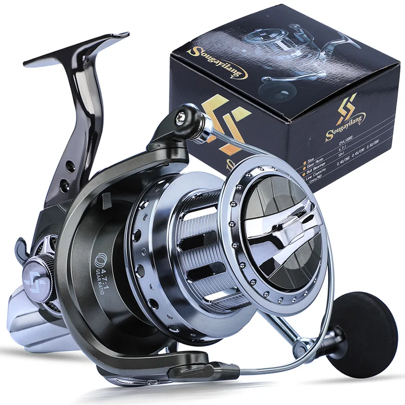 Sougayilang Carrete Surf Casting Agua Salada – Arrastre Máximo