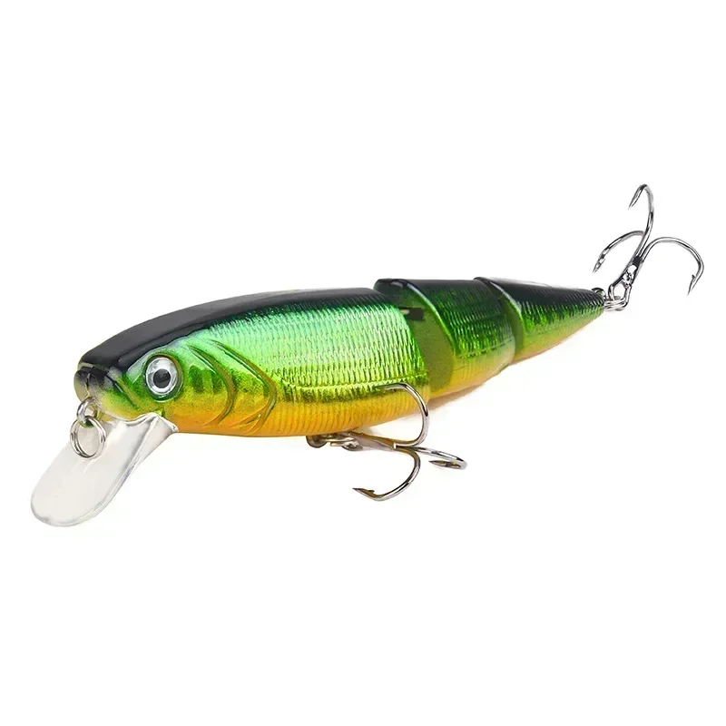 Señuelos de pesca duros de lubina de mar, multisección, ojos 3D, Crankbaits, Minnow, Swimbait, cebo duro falso, Wobblers artificiales, aparejos de carpa, 1 Uds. - imagen 5