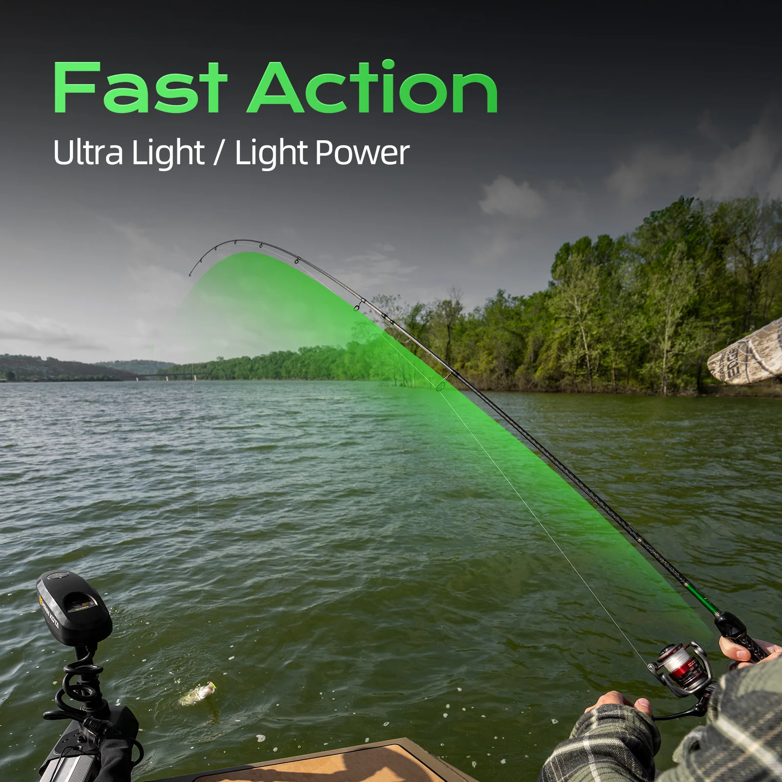 HANDING Caña de pescar para trucha BFS 1,98 acción rápida UL/L potencia 2,13 m caña de pescar Ajing 30 toneladas fibra de carbono Seaguide RA anillo guía caña de roca - imagen 5