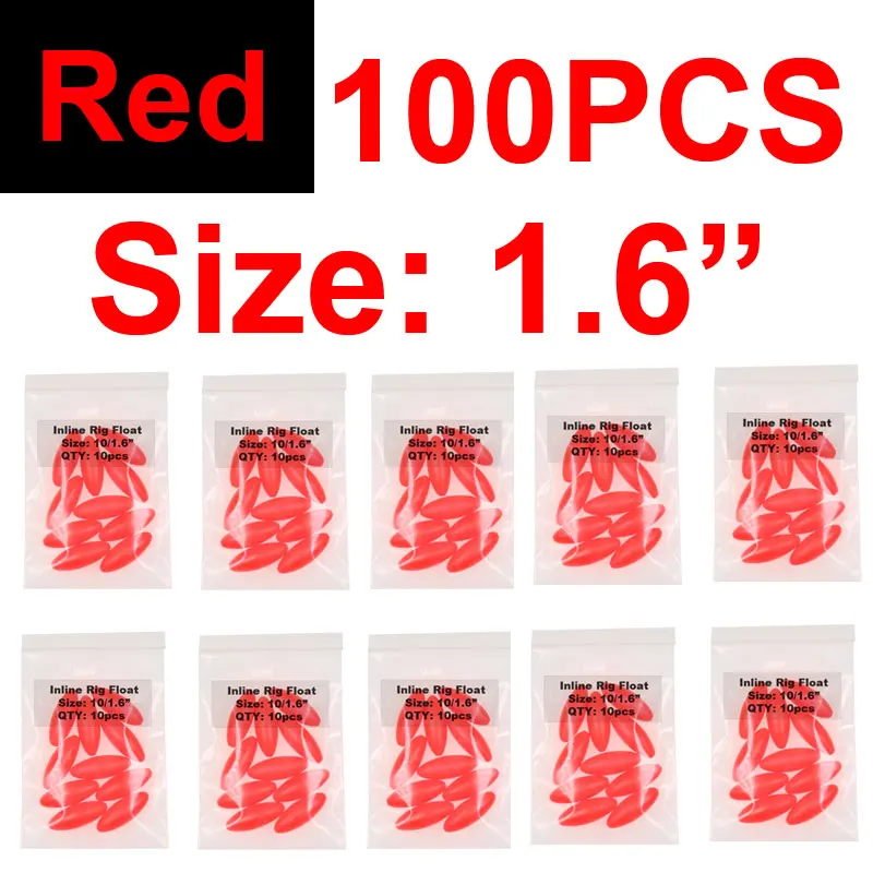 100pcs Red L