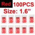 100pcs Red L