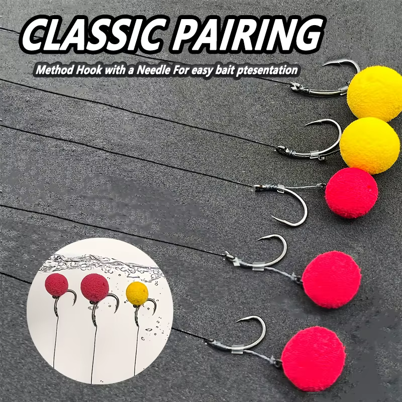 Aparejos Method feeder preatados – pelo y anzuelos con púas para carpa - imagen 2
