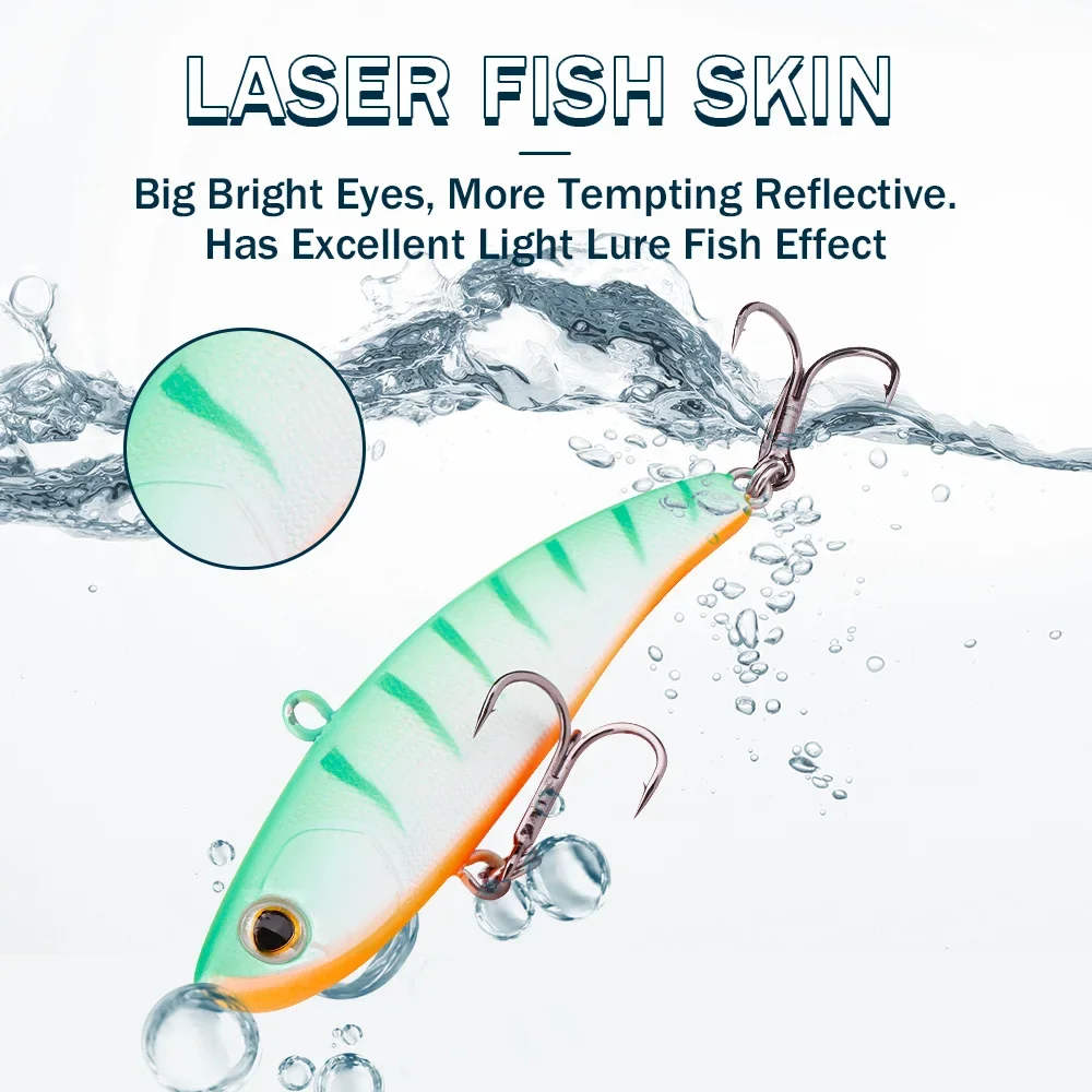 Señuelos de pesca en hielo Teknik VIB, 80mm, 16g, crankbaits sin labios, cebo Rattlin que se hunde, wobbler Artificial, Lucio, invierno, IMA Koume - imagen 5