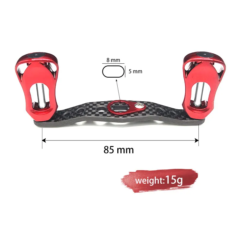 Carrete de pesca fundido de fibra de carbono ligero de 85mm, perilla hueca con rodamientos, mango de doble agarre para carretes de pesca DAIWA - imagen 3