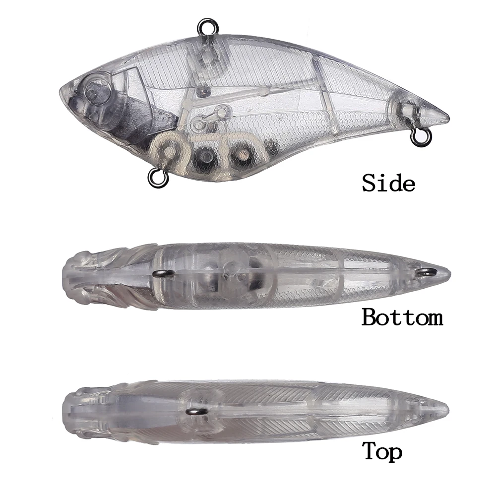 Chan'sHuang-Señuelos de Pesca artificiales, 20 piezas, sin pintar, 70mm, 13,6g, sonajeros Crankbait, vibración VIB - imagen 3