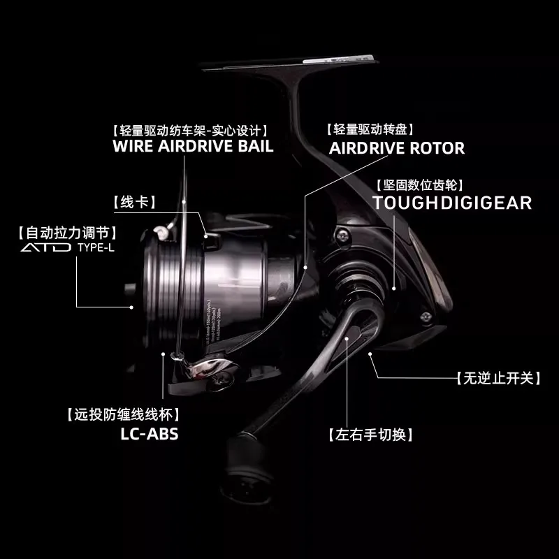 Carrete giratorio original DAIWA 2026 CROSSFIRE: recuperación suave y anticorrosión para pesca en agua dulce/salada - imagen 3
