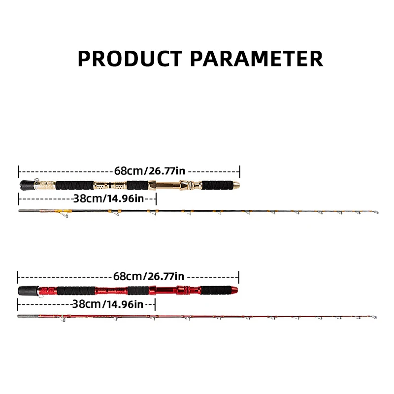Pesca en el mar de alta calidad, Ideal para Mini roca con guías de Metal, carrete de caña de pescar resistente, caña de pescar con rodillo - imagen 3
