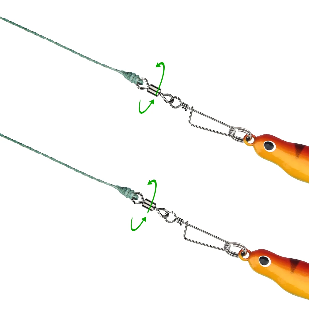 DNDYUJU 10-30X rodamiento giratorio de pesca anillo sólido enclavamiento Snap para anzuelo señuelo conector de pesca accesorios de aparejos - imagen 5