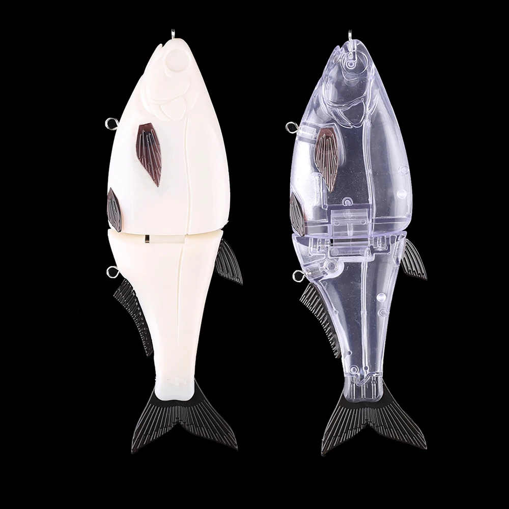 Chan'sHuang-Cebo en blanco sin pintar de 18cm, cebo deslizante flotante/hundimiento, cola suave, Swimbait, señuelo de pesca Artificial DIY, 1 unidad - imagen 5