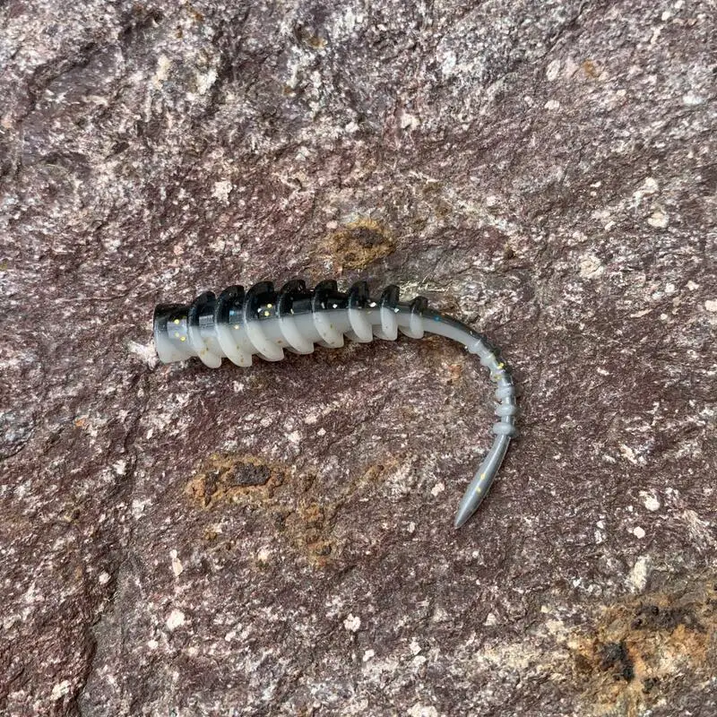 WALK FISH-cebo de gusano de 20 piezas, cebo suave de 61mm, 1g, señuelo de oruga de mar, Swimbaits artificiales de silicona, aparejos de Pesca baratos - imagen 3