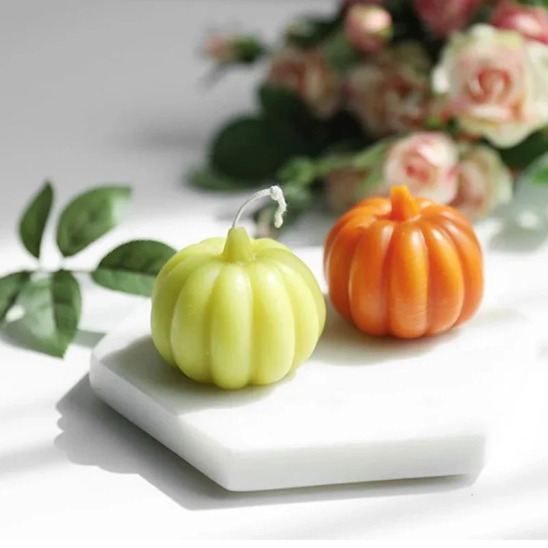 Molde de silicona con forma de calabaza pequeña, molde DIY para decoración del hogar, vela pequeña, moldes de jabón de resina, accesorios de herramientas pequeñas de conveniencia - imagen 3