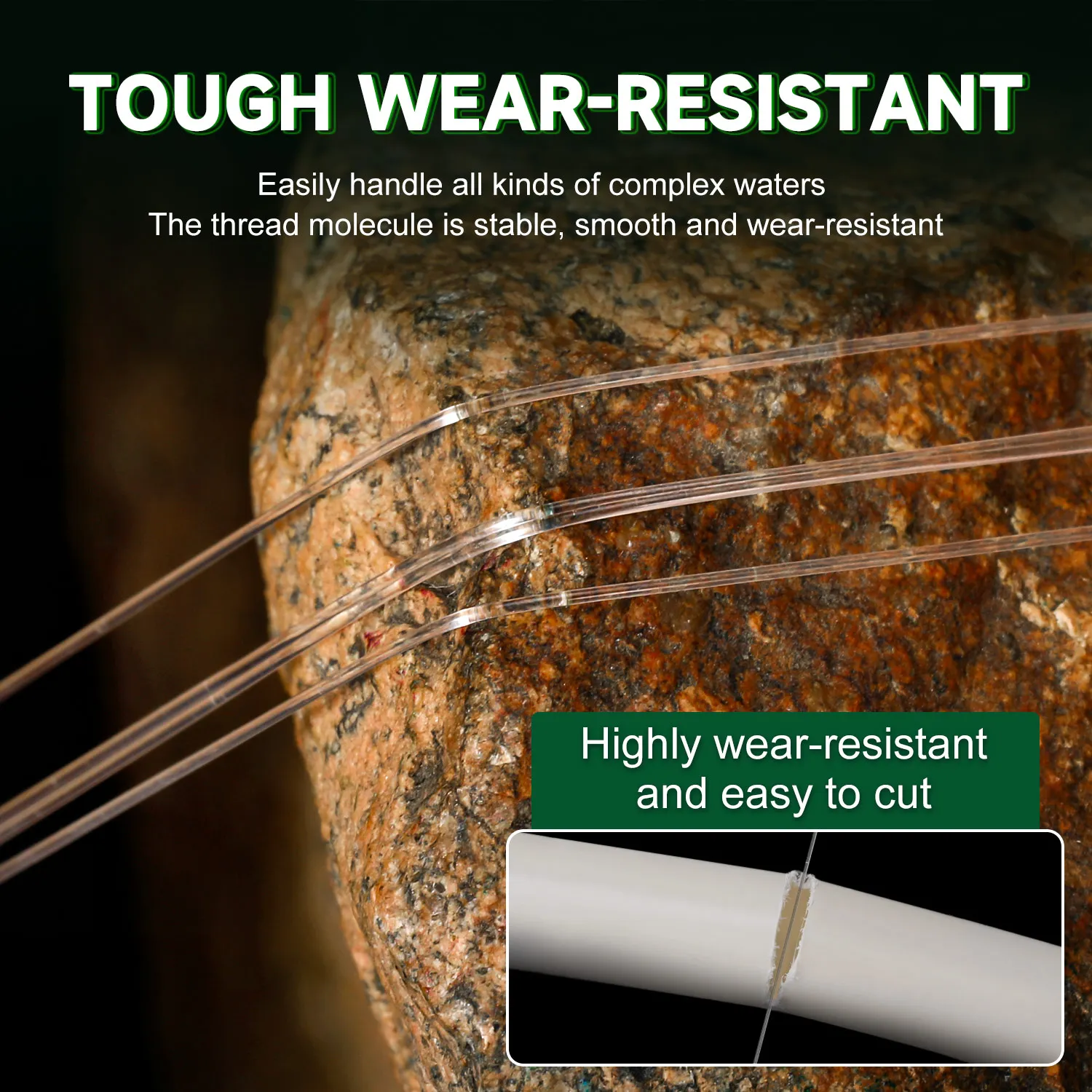 Sougayilang-sedas de Pesca de fluorocarbono, líneas de Pesca de baja ductilidad y alta sensibilidad, 50M, 3-25LB, aparejos de Pesca de prueba - imagen 5