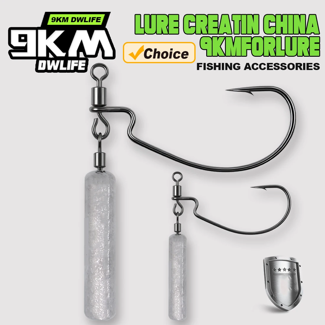 EWG Hook Drop Shot Hooks Drop Shot Rig con plomo de peso de pesca 5 piezas a granel