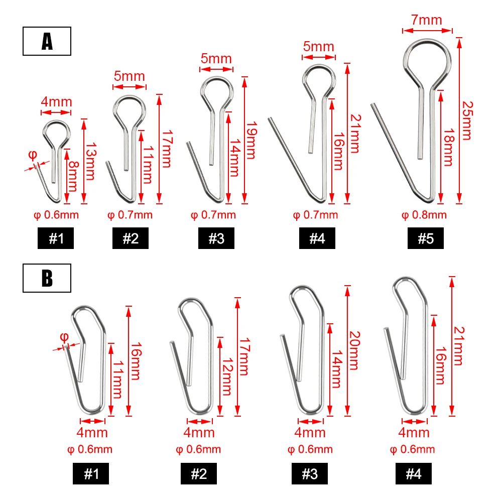 Spinpoler-plomo Cheburashka desmontable de acero inoxidable, aguja de alambre de Pin Central para señuelo suave, accesorios de pesca - imagen 3