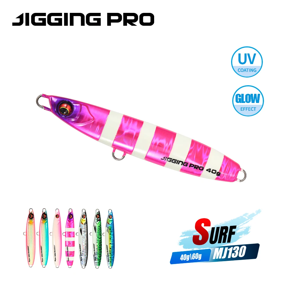 Jig Surf metálico luminoso JIGGING PRO – pesca plano en costa