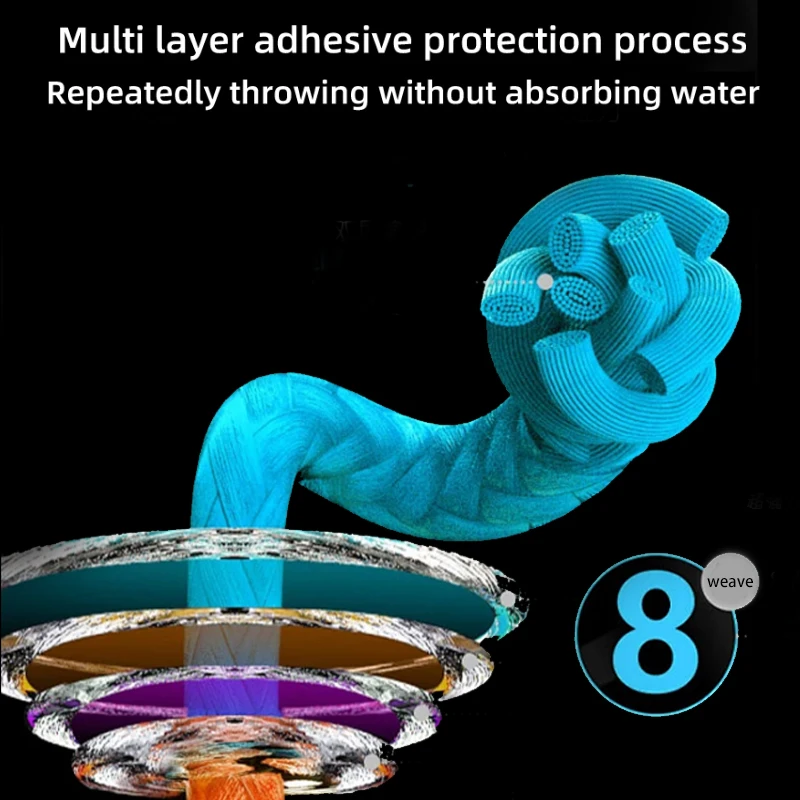 Línea de pesca OBSEQUIO Original Japón ygkpe X8 línea trenzada de PE 300m/500m alambre de pesca Multifilamento pesca en el mar de alta resistencia - imagen 4