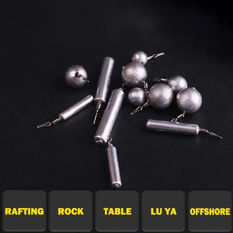 10 unids/lote, plomos de plomo de agua de alta calidad, giratorios, peso de plomo, aparejos de pesca, señuelos de plomo, peso para 3g 5g 7g - imagen 2