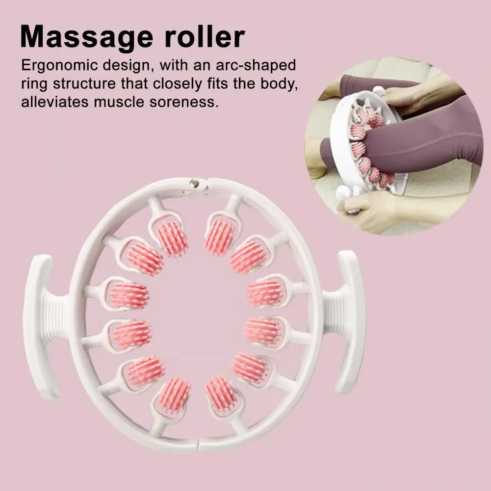 Rodillo de masaje para piernas, drenaje linfático, terapia de tejido profundo, muslos, brazo, hombro, herramienta de masaje de relajación muscular con 12 rodillos - imagen 2