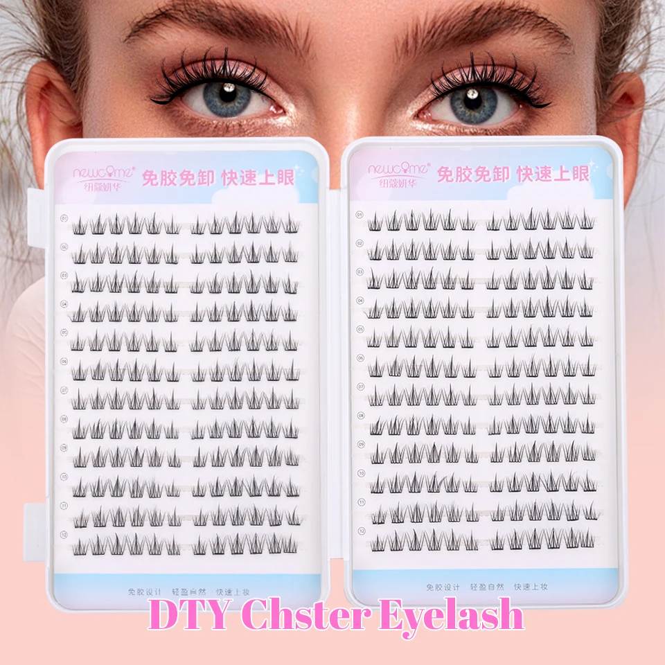 Pestañas autoadhesivas, grupo de pestañas sin pegamento, pestañas individuales, grupos de pestañas suaves Idol, maquillaje de pestañas autoadhesivas reutilizables - imagen 2