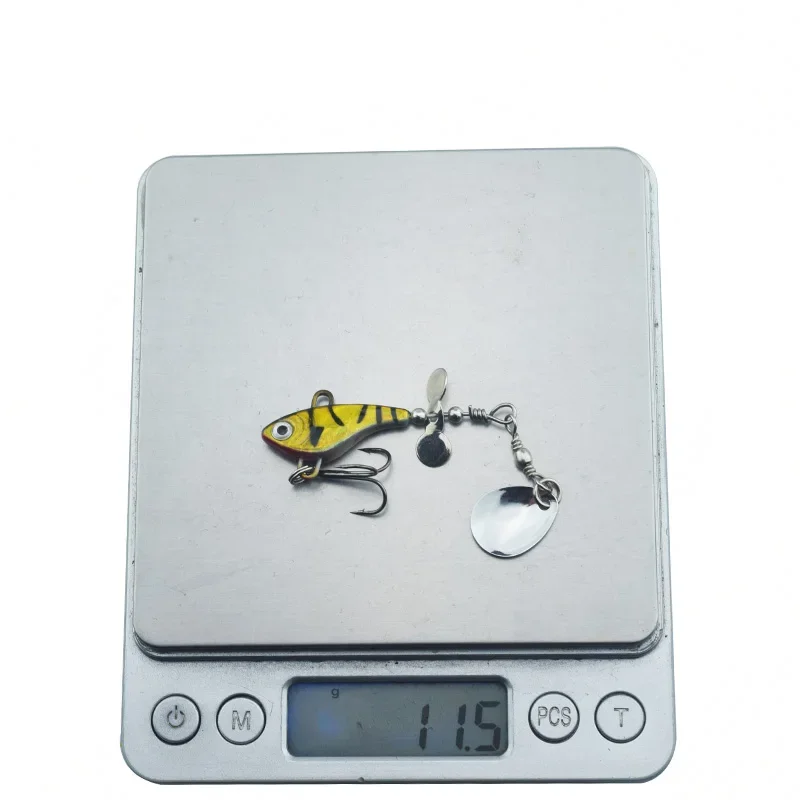 Cebo de pesca giratorio de Metal, cuchara de 11,5g, señuelo de pesca de Color plateado/dorado, caja al por menor, señuelos de lubina, rotación de 360 grados, 1 ud. - imagen 3