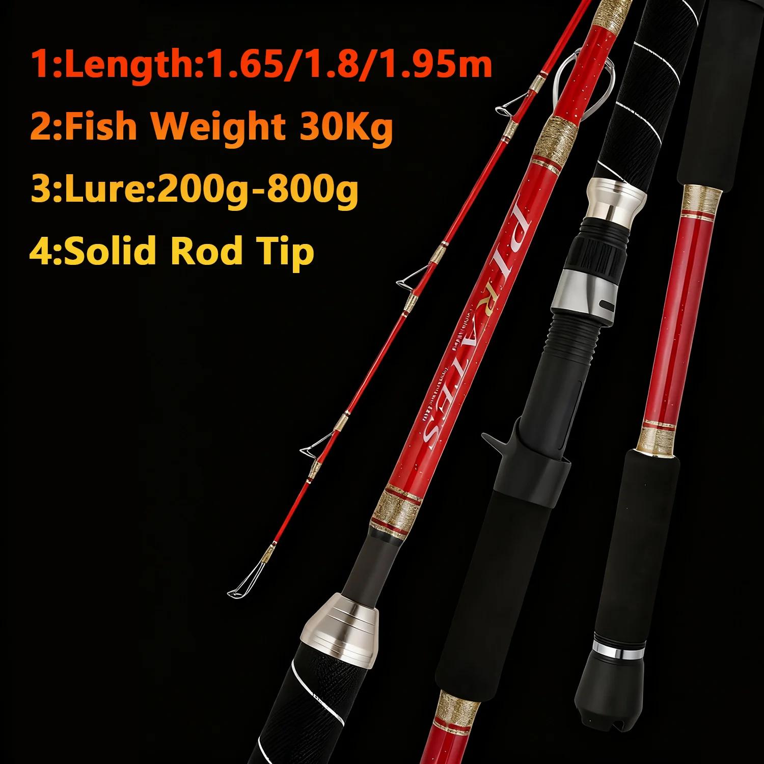 Increíble barco de mar, aparejos de caña de pescar de Jigging lento, caña de lanzamiento giratoria de peces de agua salada, caña de pescar profesional en el océano con señuelo de 800g - imagen 5