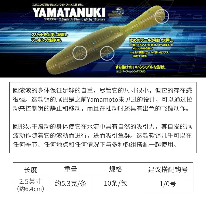 Original importado Gary Yamamoto patatas sin plomo YAMATANUKI Little Tanuki señuelo de gravedad altamente específica cebo blando - imagen 3