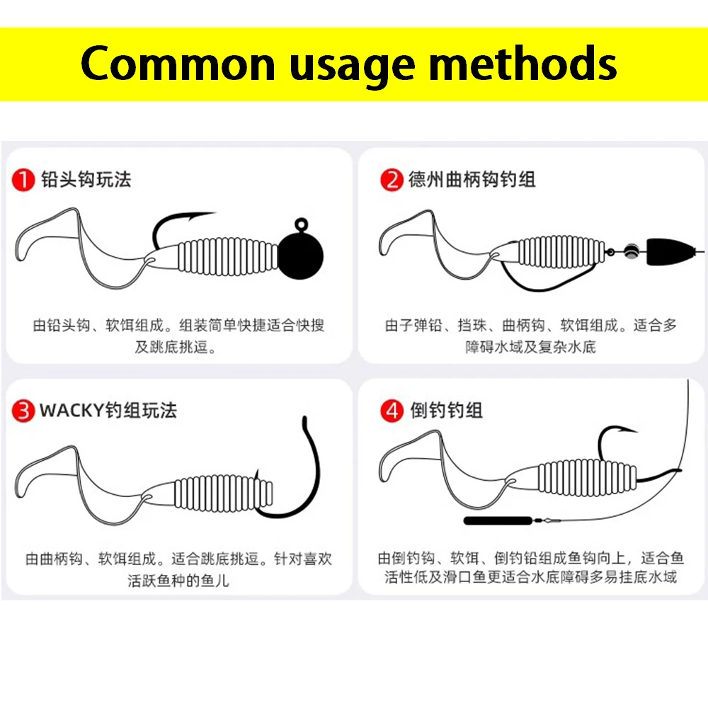 20 piezas 0,6g Mini cebos blandos con cola rizada señuelo de gusano de pez roca 1,4-2,9g Swimbaits Wobber cebo Artificial de silicona pesca de invierno - imagen 5