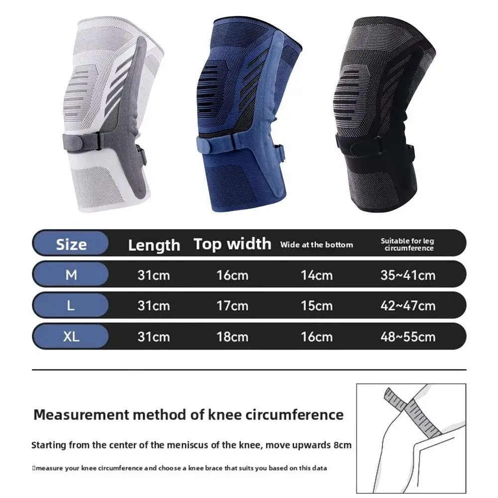 1/2 Uds rodillera ajustable manga de compresión rodilleras elásticas presurizadas rodillera soporte Fitness voleibol rodillera hombres mujeres - imagen 4